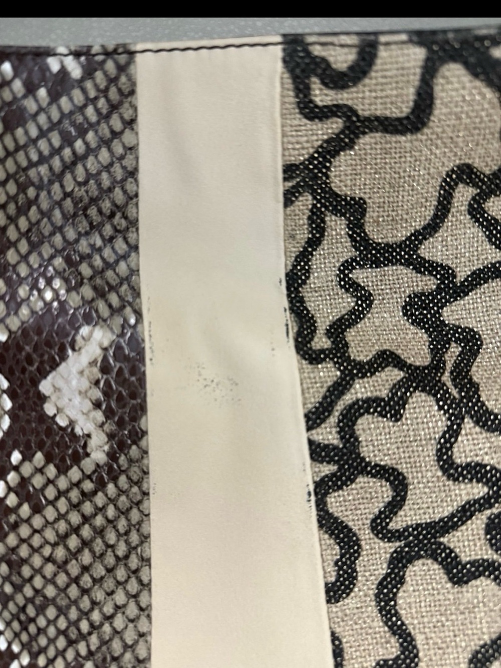 Tous Beige & Brown Patterned Shoulder Hobo (with damages) - Picture 7 of 12